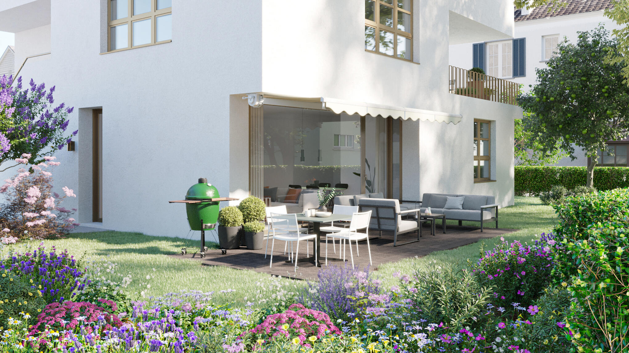 Attika Wohnung_Wohnzimmer-Küche